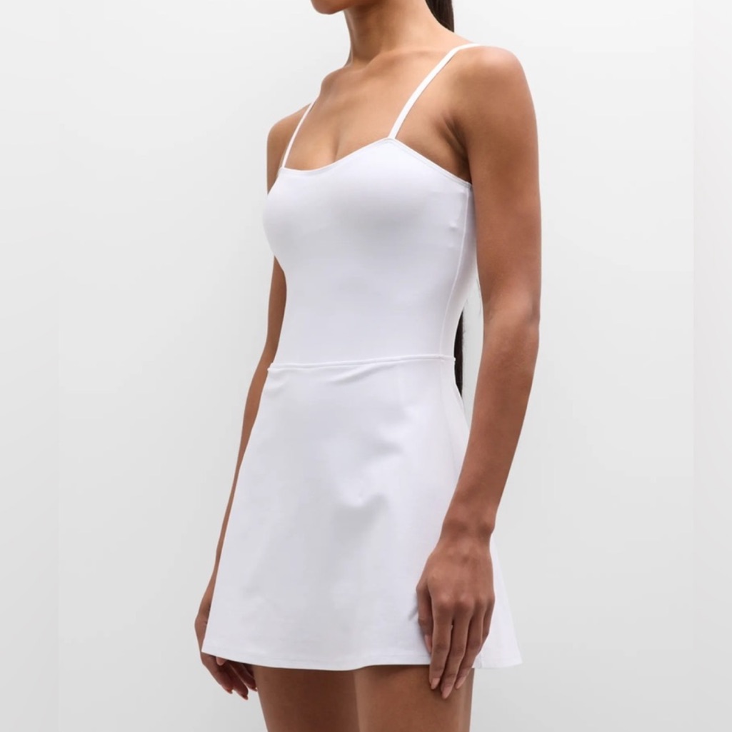 Nwt! Alo Yoga Alosoft Courtside Tennis Dress Exercise Dress White Size Xs